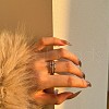 925 Sterling Silver Micro Pave Cubic Zirconia Finger Rings for Women RJEW-F180-05P-6