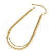 Alloy Disc Tassel Twisted Chain Double Layer Necklaces for Women FS-WG469BC-01-4