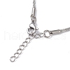 Non-Tarnish 304 Stainless Steel Bone Rope Chain Bracelet for Women BJEW-I311-01A-P-2