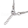 304 Stainless Steel Bone Rope Chain Bracelet for Women BJEW-I311-01A-P-2