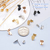  Jewelry 40Pcs 20 Style 304 Stainless Steel Stud Earring Findings STAS-PJ0001-23-10