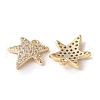 Brass Micro Pave Clear Cubic Zirconia Pendants KK-Q031-29G-2