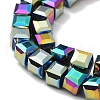 Electroplate Glass Beads Strands EGLA-D018-6x6mm-74-2