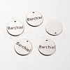Non-Tarnish Spray Painted Stainless Steel Pendants STAS-I048-A02-1