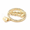 Rack Plating Brass Micro Pave Cubic Zirconia Pendants KK-B057-05G-01-3