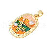 Brass Enamel Pendants KK-U068-13C-07G-2
