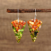 Natural Imperial Jasper Triangle Dangle Earrings MN2807-1