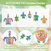 DICOSMETIC 24Pcs 6 Style Alloy & Stainless Steel Pendants STAS-DC0014-71-4