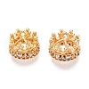 Brass Micro Pave Clear Cubic Zirconia Charms KK-T056-53G-NF-1