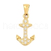Ion Plating(IP) 304 Stainless Steel Micro Pave Cubic Zirconia Pendants STAS-D112-03G-03-1