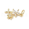 Brass Micro Pave Cubic Zirconia Charms ZIRC-I356-32G-2
