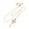 304 Stainless Steel Polymer Clay Rhinestones Key Openable Pendant Necklaces for Women NJEW-Z065-11G-4