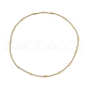 PVD Vacuum Plating 304 Stainless Steel Column Beaded Link Chain Necklace NJEW-K254-04G-1