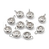 304 Stainless Steel Rhinestone Charms STAS-Z009-04-04P-2