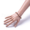 Wood Beads Stretch Bracelets BJEW-JB05050-01-3