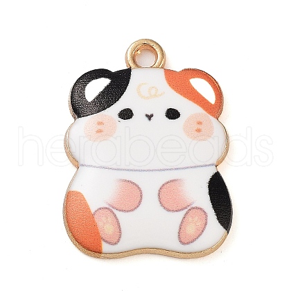 Rack Plating Alloy Enamel Pendants FIND-Q099-13G-07-1