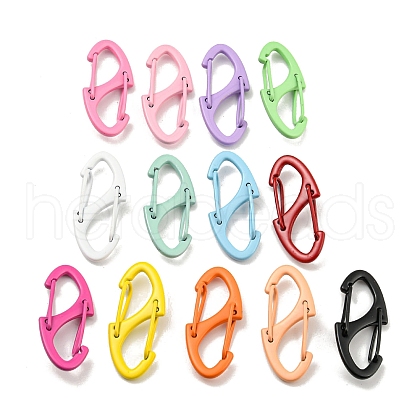 Spray Painted Alloy Push Gate Snap Key Clasps FIND-Z056-06-1