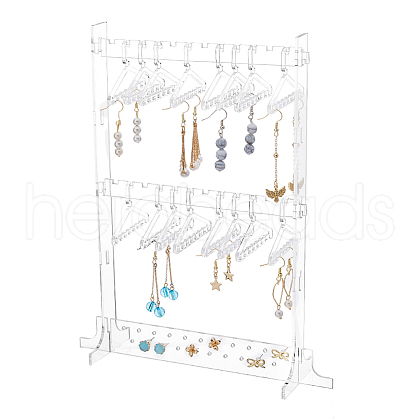 SUPERFINDINGS Transparent Acrylic Earring Hanging Display Stands EDIS-FH0001-06-1