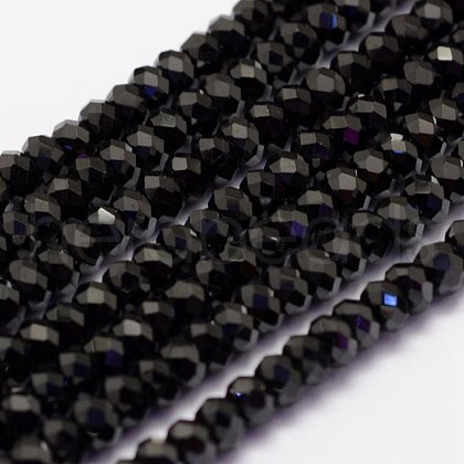 Natural Black Spinel Beads Beads Strands G-F460-19-1