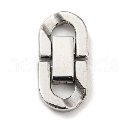 304 Stainless Steel Fold Over Clasps STAS-D026-01A-P-1