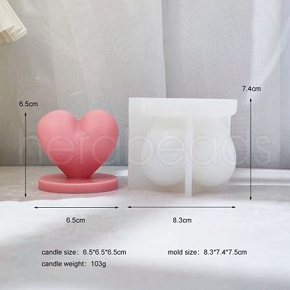 Heart DIY Food Grade 3D Silicone Molds PW-WG41733-01-1