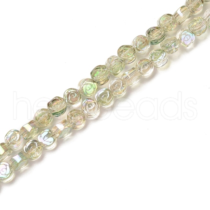 Electroplate Transparent Glass Beads Strands EGLA-L044-A-FR03-1