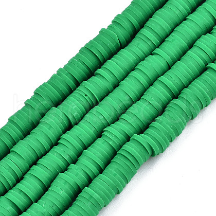 Handmade Polymer Clay Beads Strands CLAY-R089-6mm-022-1