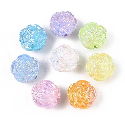 UV Plating Opaque Acrylic Beads SACR-N019-01-1