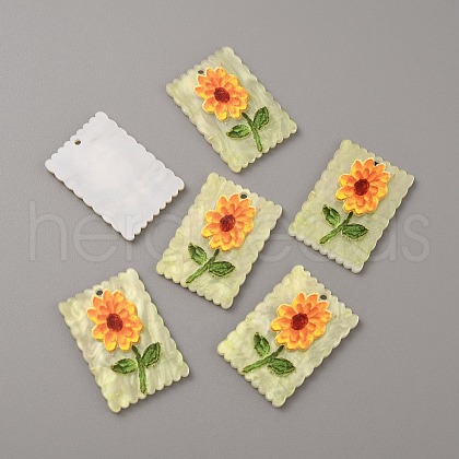 Embossed Printed Acrylic Pendants MACR-TAC0001-06B-1