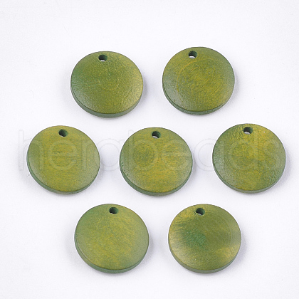 Painted Wood Charms WOOD-T021-16F-1
