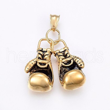 304 Stainless Steel Pendants STAS-O103-02AG-1