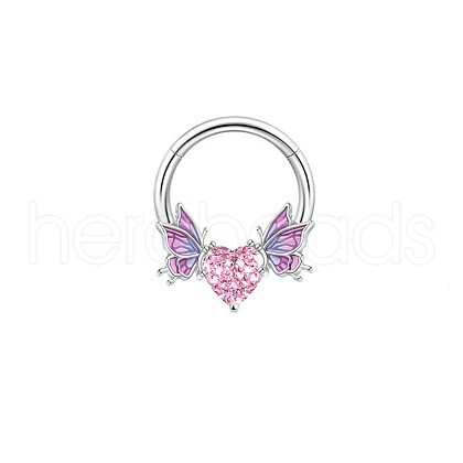 Brass Rhinestone Nipple Rings WG50E44-17-1