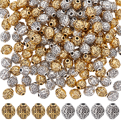 200Pcs 2 Colors Tibetan Style Alloy Beads TIBEB-FG0001-05-1