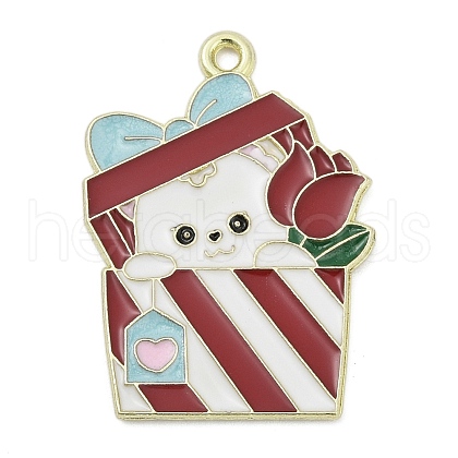Valentine's Day Alloy Enamel Pendants PALLOY-V001-01A-1