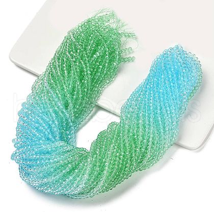 Transparent Painted Glass Beads Strands X1-DGLA-A034-T3mm-A16-1