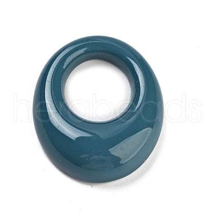 Opaque Resin Pendants RESI-E058-01B-1