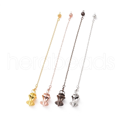 Brass Dowsing Pendulum Big Pointed Cone Pendants KK-A169-02-1