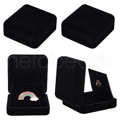 Velvet Badge Packaging Box CON-WH0086-138A-1