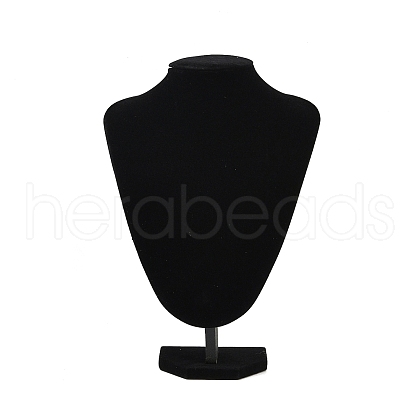 MDF Covered with Velveteen Bust Shaped Necklace Display Stands ODIS-S015-01C-1