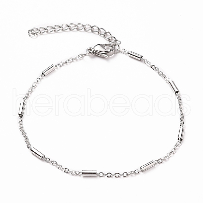 Tarnish Resistant 304 Stainless Steel Cable Chain Bracelets BJEW-JB05653-1