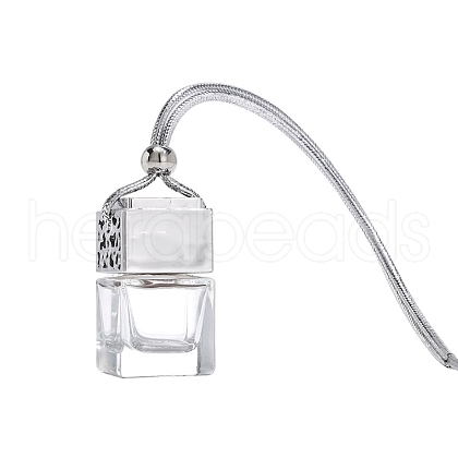 8ML Square Glass Perfume Bottles Air Freshener Diffuser Bottle Hanging Ornaments PW-WG28137-01-1