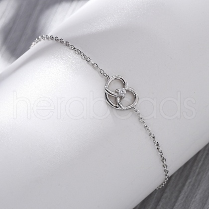 S925 Sterling Silver Link Bracelets for Women BJEW-D318-01P-1