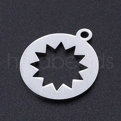 Non-Tarnish 201 Stainless Steel Laser Cut Pendants STAS-S105-T971-1-1