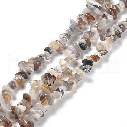 Natural Botswana Agate Beads Strands G-P497-03A-01-1