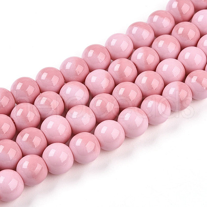 Baking Painted Glass Beads Strands DGLA-N012-10mm-01-1