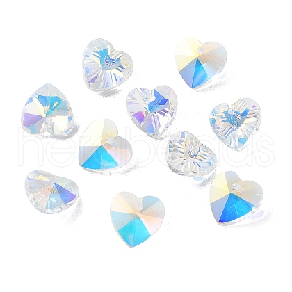 Electroplate Glass Charms GGLA-Z002-02R-1