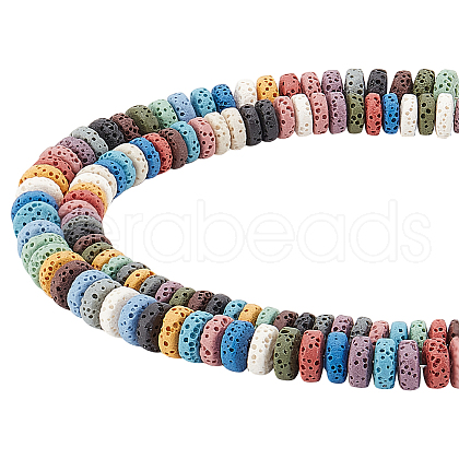   2 Strands 2 Styles Natural Lava Rock Beads Strands G-PH0002-52-1