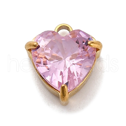 304 Stainless Steel Rhinestone Pendants STAS-P386-01G-03-1