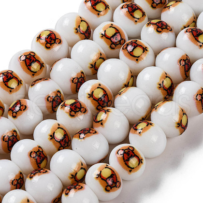 Printing Glass Beads for Necklaces Bracelets Making GLAA-B020-02A-01-1