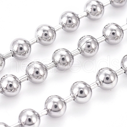 Tarnish Resistant 304 Stainless Steel Ball Chains CHS-A002B-4.0mm-1